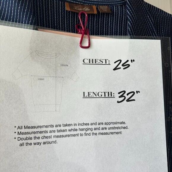 Tasso Ella Shirt Mens XXL Navy Blue Striped Button Up Short Sleeve Cotton - Picture 5 of 5